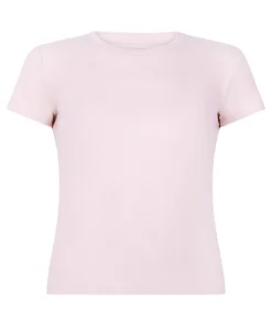 Pyjamatop Rib Crew Neck - Rosa