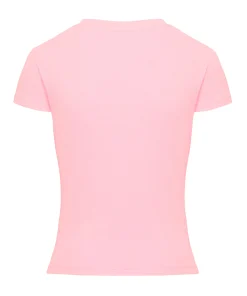 Pyjamatop Rib Crew Neck - Rosa