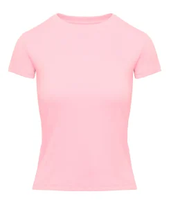 Pyjamatop Rib Crew Neck - Rosa