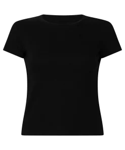 Pyjamatop Rib Crew Neck - Schwarz