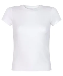 Pyjamatop Rib Crew Neck - Weiß