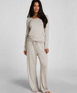 Pyjama Top Thin Stripe - Grau