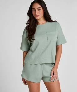 Pyjama Top Waffle - Grün