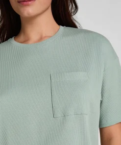 Pyjama Top Waffle - Grün