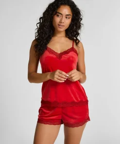 Samit-Spitzen-Short - Rot