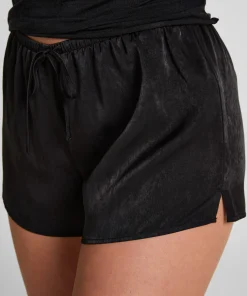 Satin Shorts Ayla - Schwarz