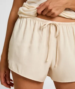 Satin Shorts Ayla - Weiß