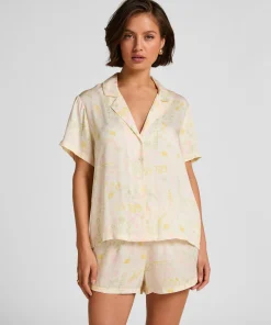 Satin-Shorts - Weiß