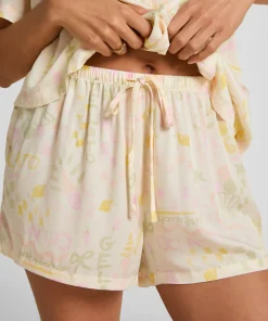 Satin-Shorts - Weiß