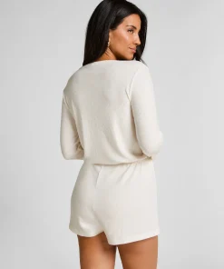 Short-Onesie Jersey Rib - Weiß