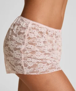 Shorts aus Allover-Spitze - Rosa