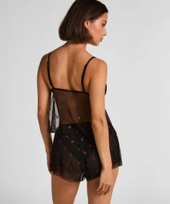 Shorts aus Mesh Chelsey - Schwarz