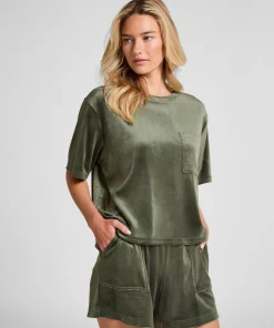 Shorts Velours Pocket - Grün
