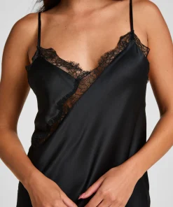 Slipdress Asymmetric - Schwarz