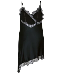 Slipdress Asymmetric - Schwarz