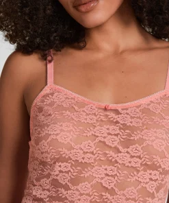 Slipdress aus Allover-Spitze - Rosa