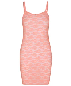 Slipdress aus Allover-Spitze - Rosa