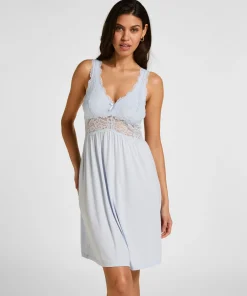 Slipdress Nora Lace - Blau