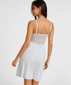 Slipdress Nora Lace - Blau