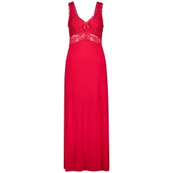 Slipdress Nora Lace Long - Rot
