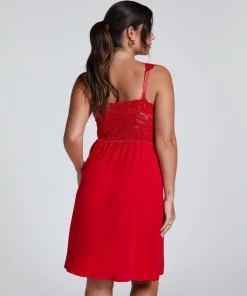 Slipdress Nora Lace - Rot