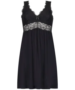 Slipdress Nora Lace - Schwarz