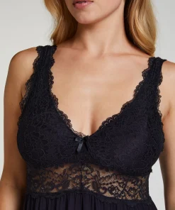 Slipdress Nora Lace - Schwarz