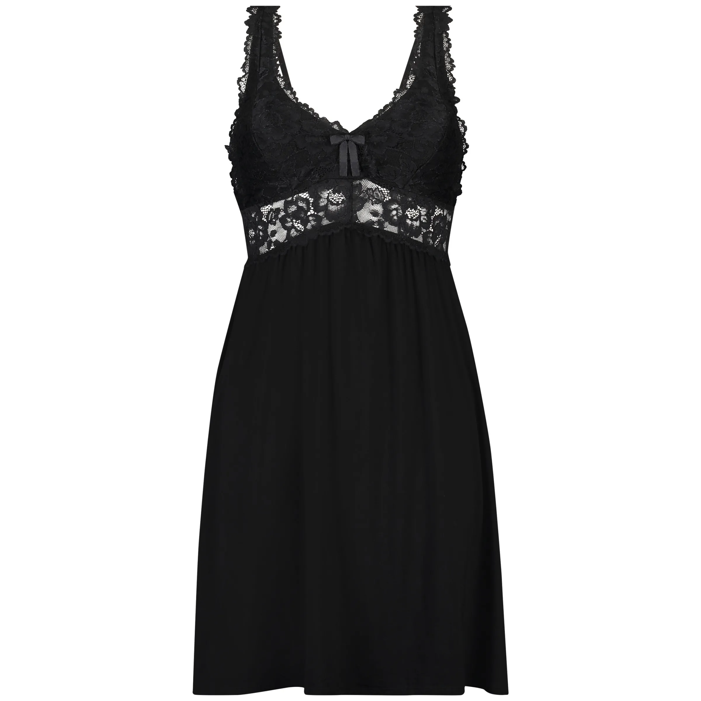 Slipdress Nora Lace - Schwarz
