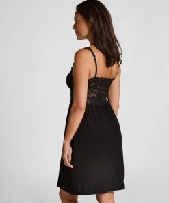 Slipdress Nora Lace - Schwarz