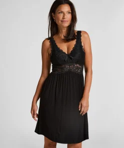 Slipdress Nora Lace - Schwarz