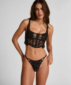 String mit hohem Beinausschnitt Julia - Schwarz