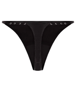 String mit hohem Beinausschnitt Pina - Schwarz
