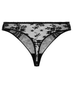 String mit hohem Bein Lou - Schwarz