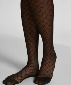 Strumpfhose 30 Denier bedruckt - Schwarz
