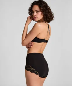 Superslip Maxi aus Spitze - Schwarz