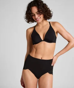 Superslip Maxi aus Spitze - Schwarz