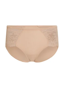 Superslip Midi aus Spitze - Beige