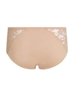 Superslip Midi aus Spitze - Beige