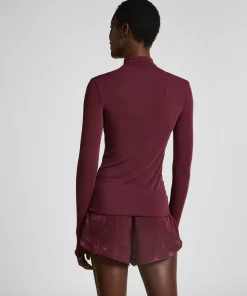 Super Soft Shirt aus Kaschmir-Mix mit Rollkragen - Lila