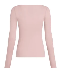 Super Soft Shirt aus Kaschmir-Mix mit U-Boot-Ausschnitt - Rosa