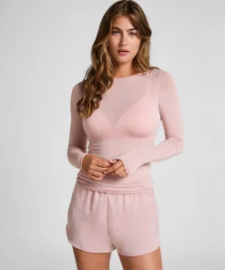 Super Soft Shirt aus Kaschmir-Mix mit U-Boot-Ausschnitt - Rosa