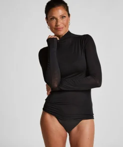 Super Soft Shirt aus Kaschmir-Mix mit Rollkragen - Schwarz