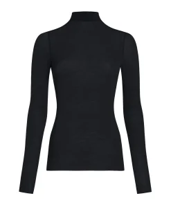 Super Soft Shirt aus Kaschmir-Mix mit Rollkragen - Schwarz