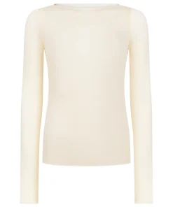 Super Soft Shirt aus Kaschmir-Mix mit U-Boot-Ausschnitt - Gelb