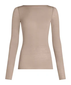 Super Soft Shirt aus Kaschmir-Mix mit U-Boot-Ausschnitt - Grau