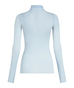 Super Soft Shirt aus Kaschmir-Mix mit Rollkragen - Blau
