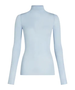 Super Soft Shirt aus Kaschmir-Mix mit Rollkragen - Blau