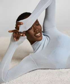 Super Soft Shirt aus Kaschmir-Mix mit Rollkragen - Blau