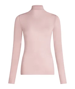 Super Soft Shirt aus Kaschmir-Mix mit Rollkragen - Rosa
