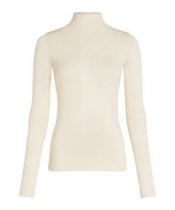 Super Soft Shirt aus Kaschmir-Mix mit Rollkragen - Weiß